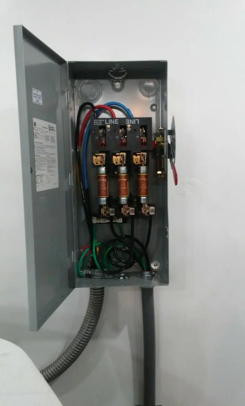Three-phase disconnect switch installed for Electrical Wiring & Rewiring in Owego